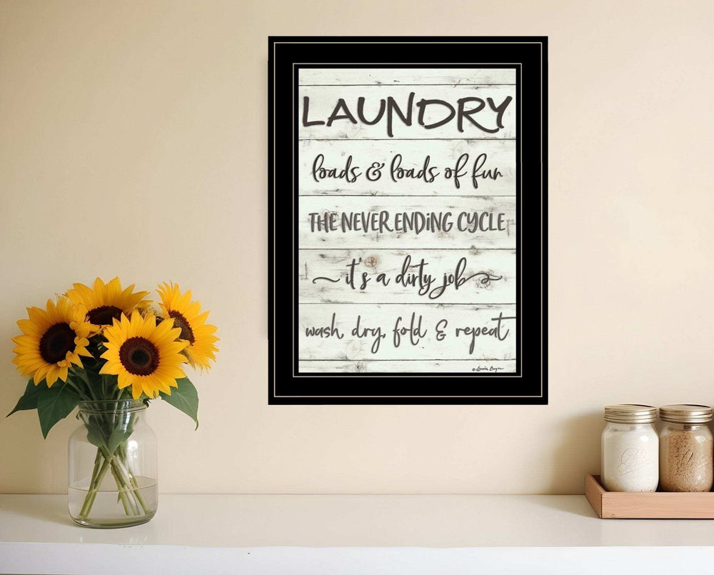 Laundry 2 Black Framed Print Bathroom Wall Art - Homeroots - Flyclothing LLC