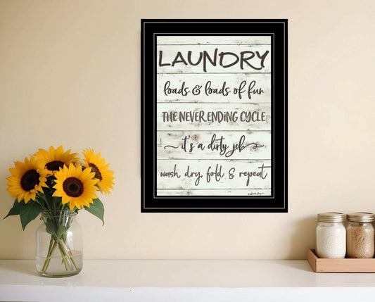 Laundry 2 Black Framed Print Bathroom Wall Art - Homeroots - Flyclothing LLC