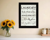 Laundry 2 Black Framed Print Bathroom Wall Art - Homeroots - Flyclothing LLC