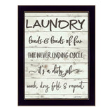 Laundry 3 Black Framed Print Bathroom Wall Art - Homeroots - Flyclothing LLC