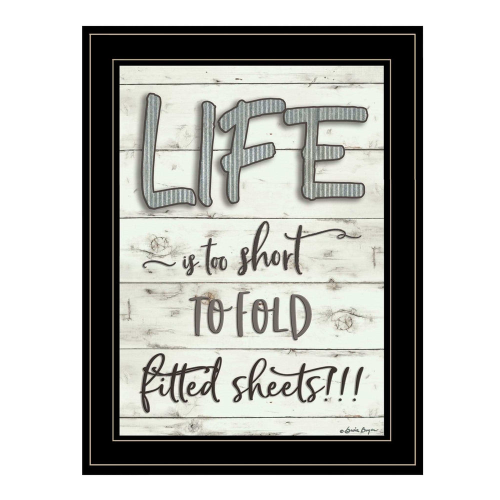 Life is too Short 2 Black Framed Print Wall Art - Homeroots - Flyclothing LLC