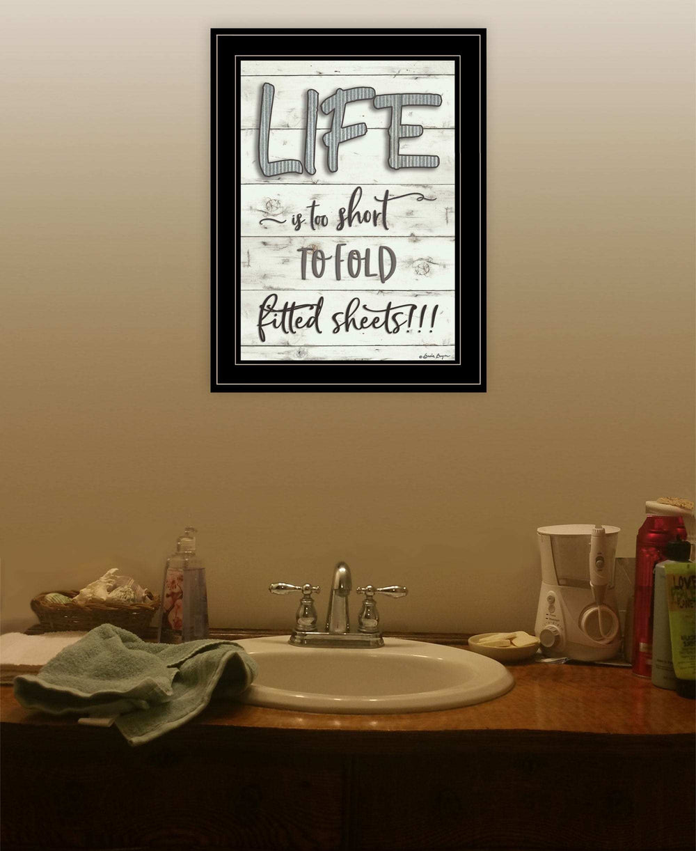 Life is too Short 2 Black Framed Print Wall Art - Homeroots - Flyclothing LLC