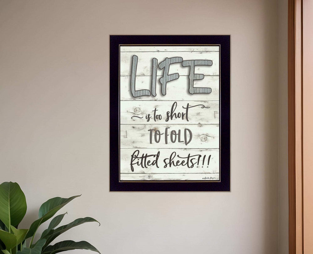 Life is too Short 3 Black Framed Print Wall Art - Homeroots - Flyclothing LLC