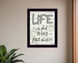 Life is too Short 3 Black Framed Print Wall Art - Homeroots - Flyclothing LLC
