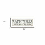 Bath Rules 1 White Framed Print Bathroom Wall Art - Homeroots - Flyclothing LLC
