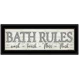 Bath Rules 2 Black Framed Print Bathroom Wall Art - Homeroots - Flyclothing LLC