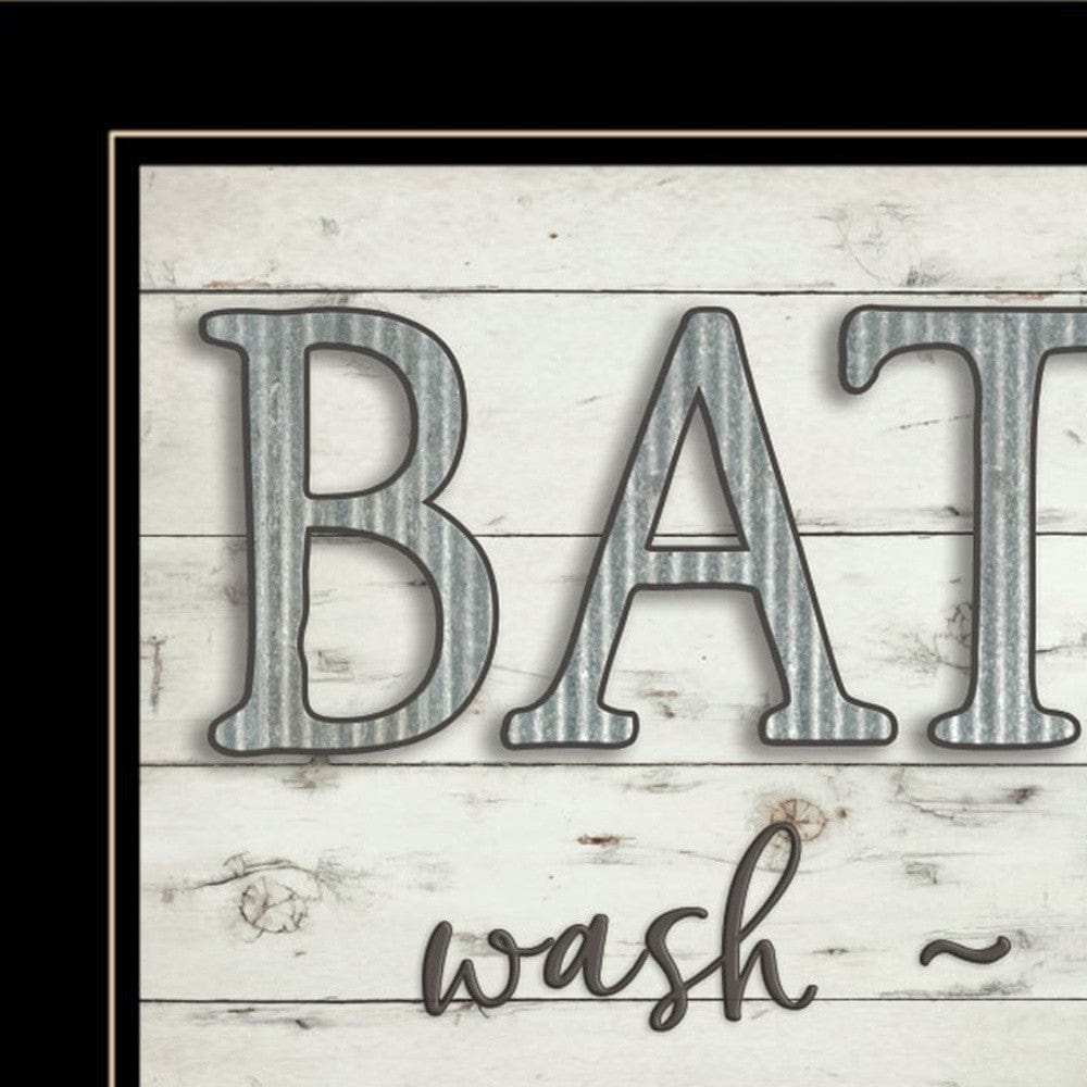 Bath Rules 2 Black Framed Print Bathroom Wall Art - Homeroots - Flyclothing LLC