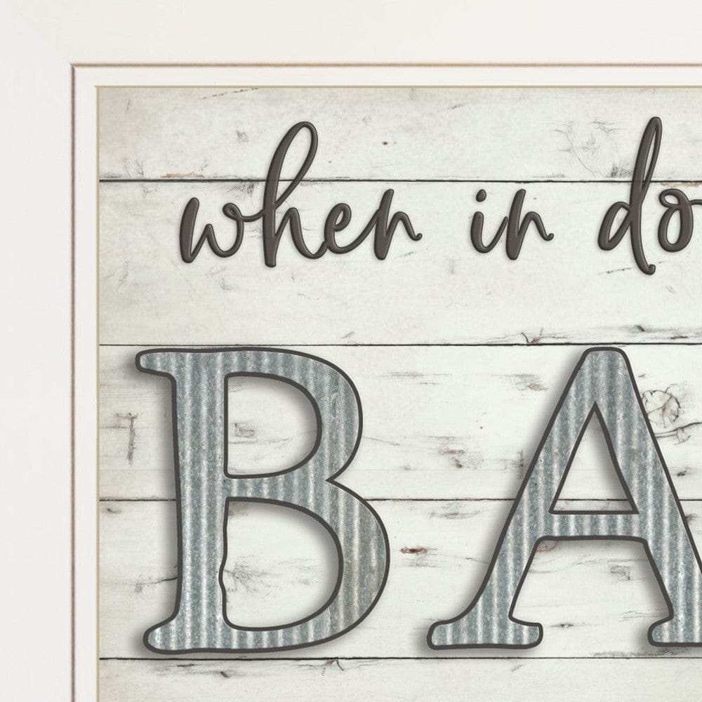 When in Doubt Take a Bath 2 White Framed Print Bathroom Wall Art - Homeroots - Flyclothing LLC