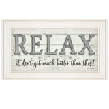 Relax 3 White Framed Print Bathroom Wall Art - Homeroots - Flyclothing LLC
