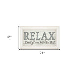 Relax 3 White Framed Print Bathroom Wall Art - Homeroots - Flyclothing LLC