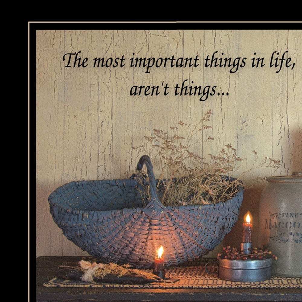 The Most Important Things Black Framed Print Wall Art - Homeroots - Flyclothing LLC