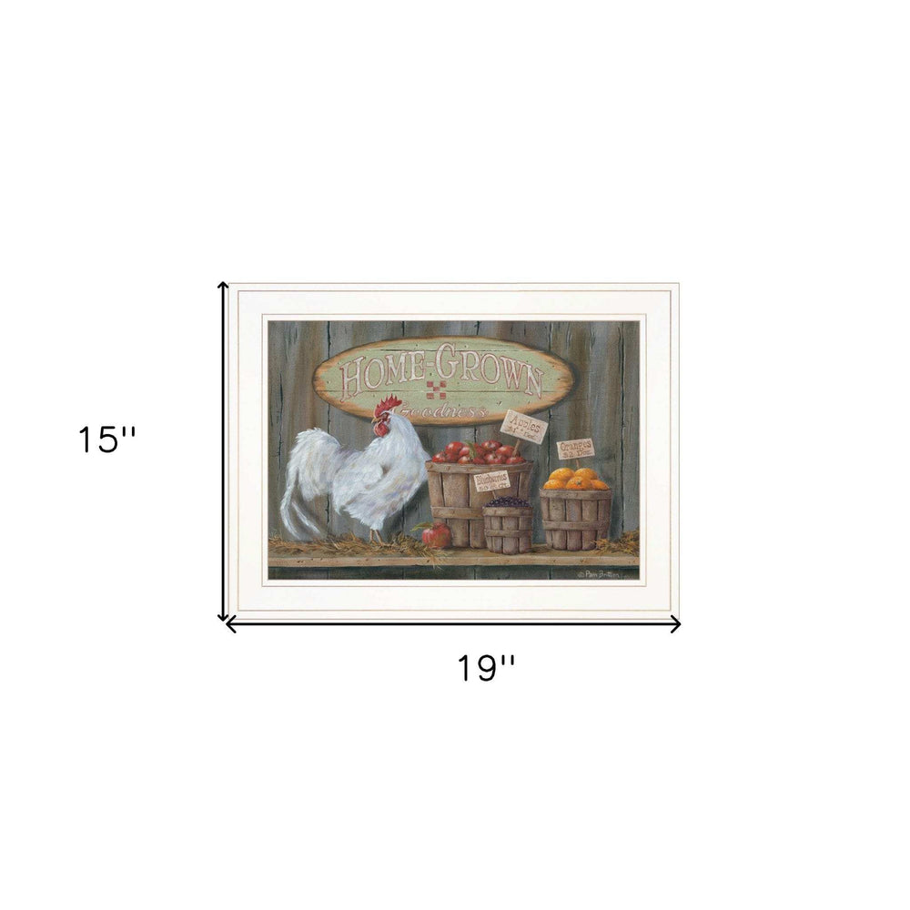 Home Grown 2 White Framed Print Wall Art - Homeroots - Flyclothing LLC