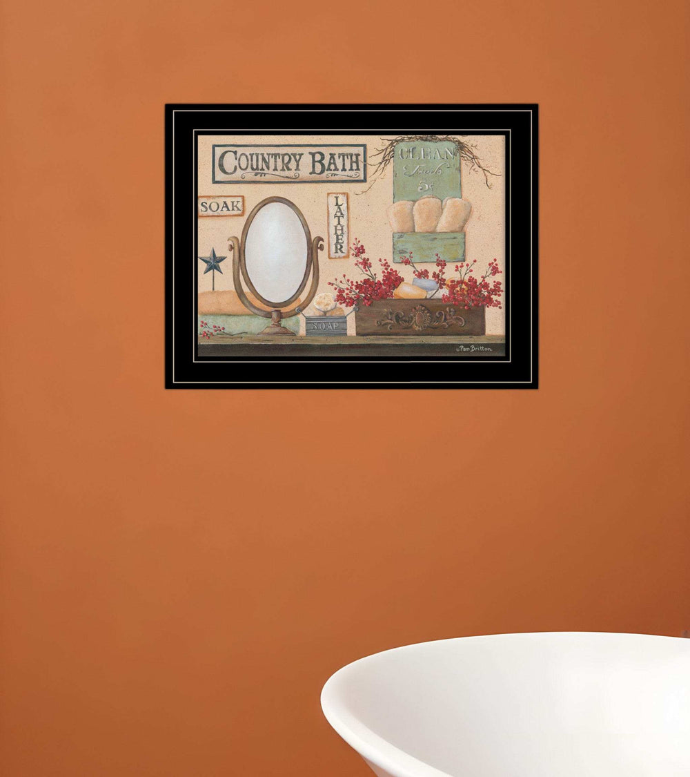 Country Bath 12 Black Framed Print Bathroom Wall Art - Homeroots - Flyclothing LLC