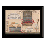 Free Showers 3 Black Framed Print Bathroom Wall Art - Homeroots - Flyclothing LLC