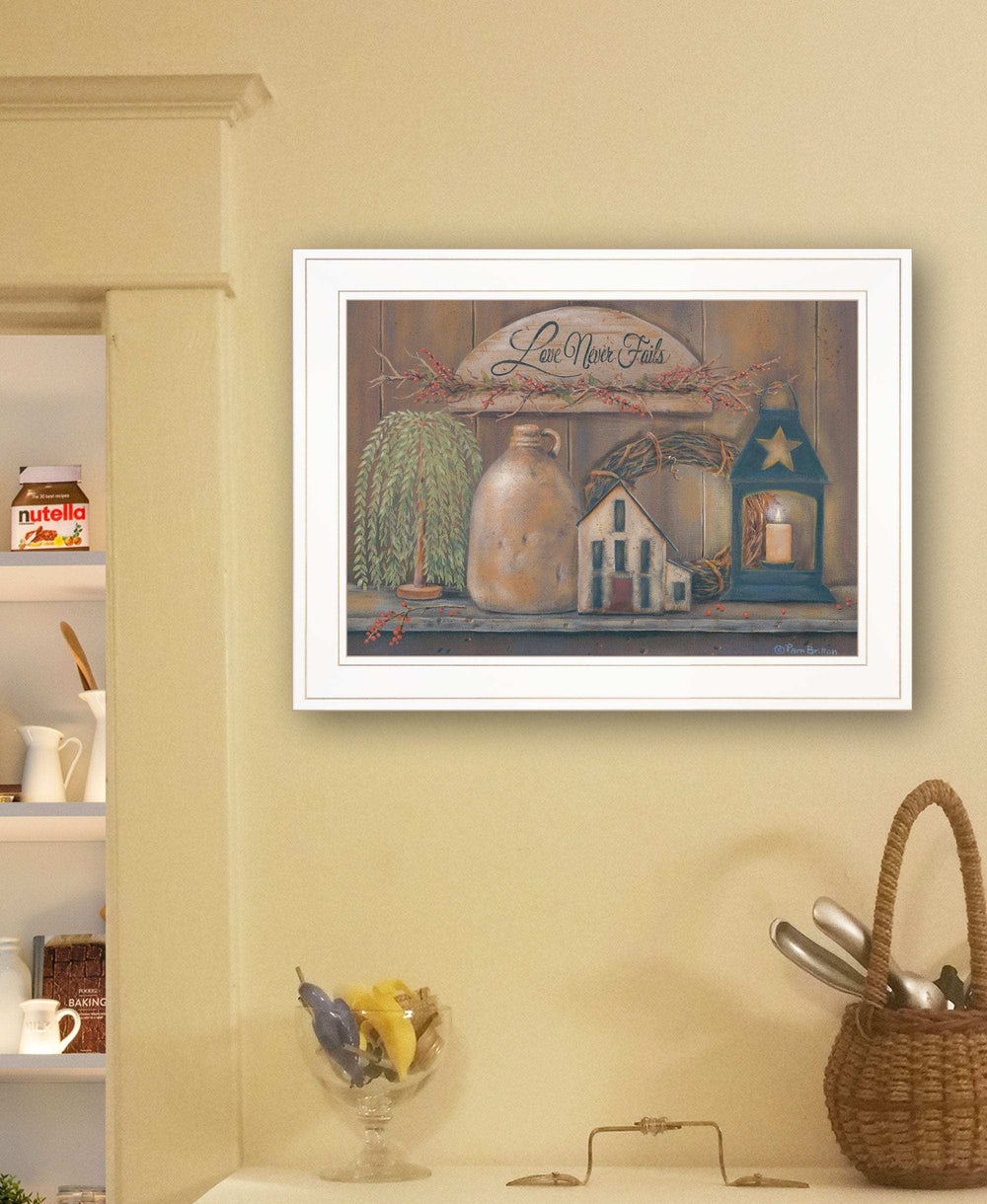 Love Never Fails 5 White Framed Print Wall Art - Homeroots - Flyclothing LLC