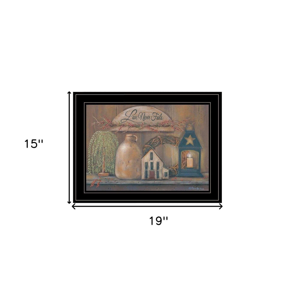 Love Never Fails 6 Black Framed Print Wall Art - Homeroots - Flyclothing LLC