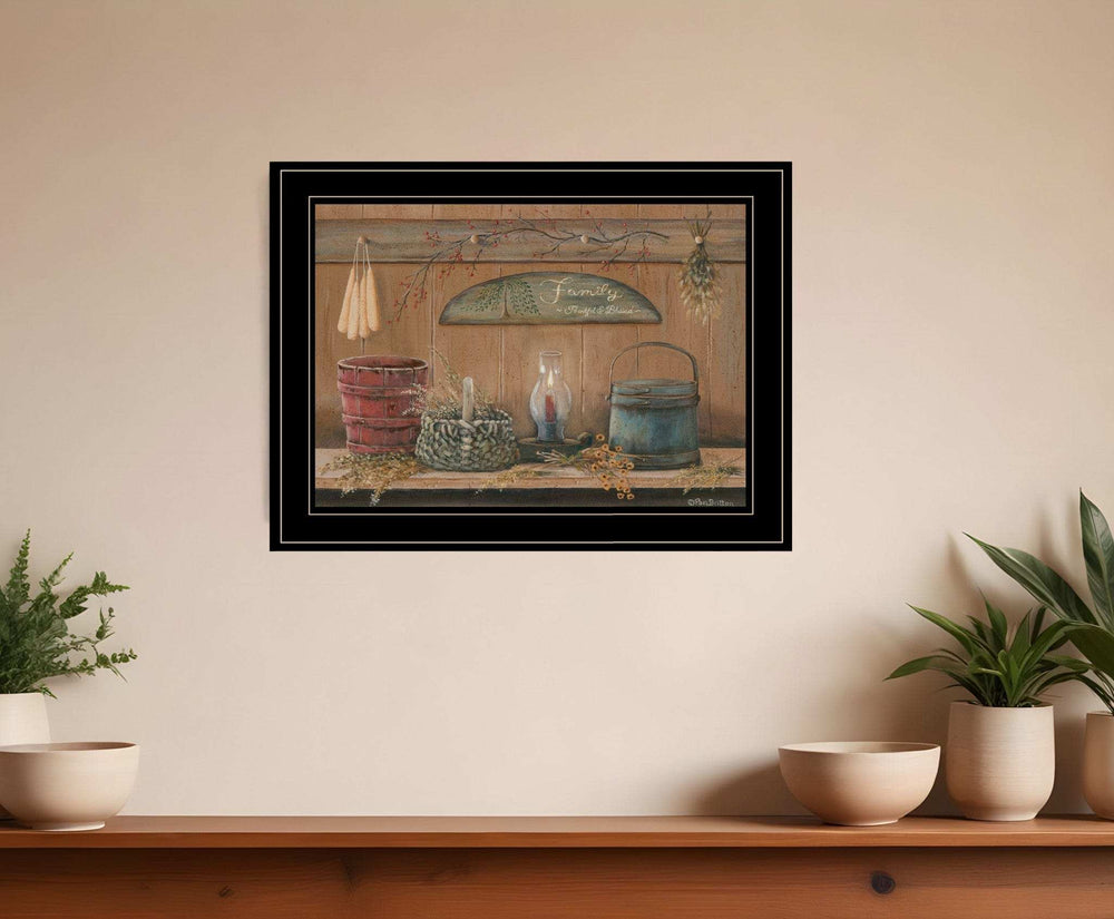 Treasures on the Shelf I 3 Black Framed Print Wall Art - Homeroots - Flyclothing LLC