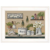 Garden Farmhouse Kitchen White Framed Print Kitchen Wall Art - Homeroots - Flyclothing LLC