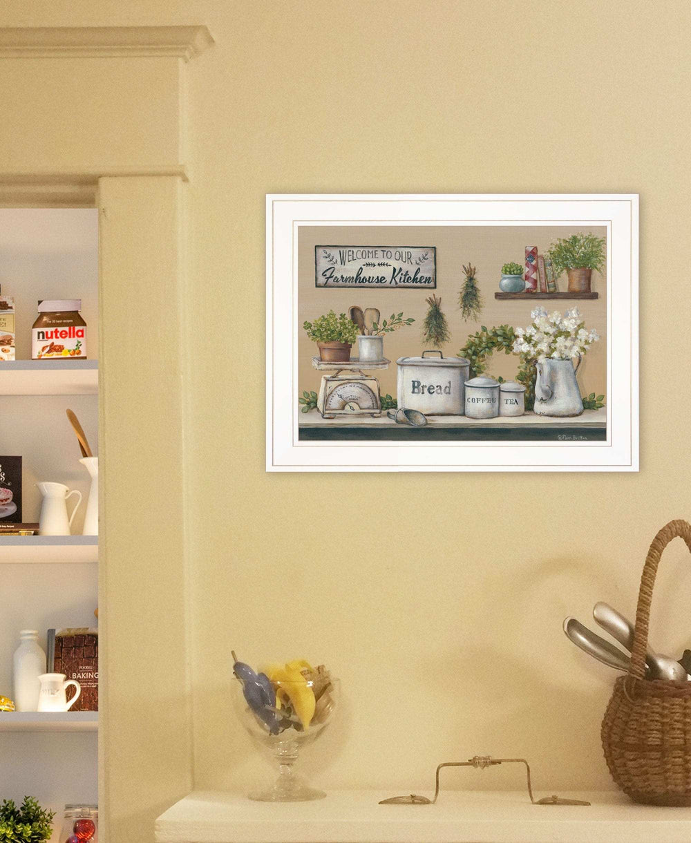 Garden Farmhouse Kitchen White Framed Print Kitchen Wall Art - Homeroots - Flyclothing LLC