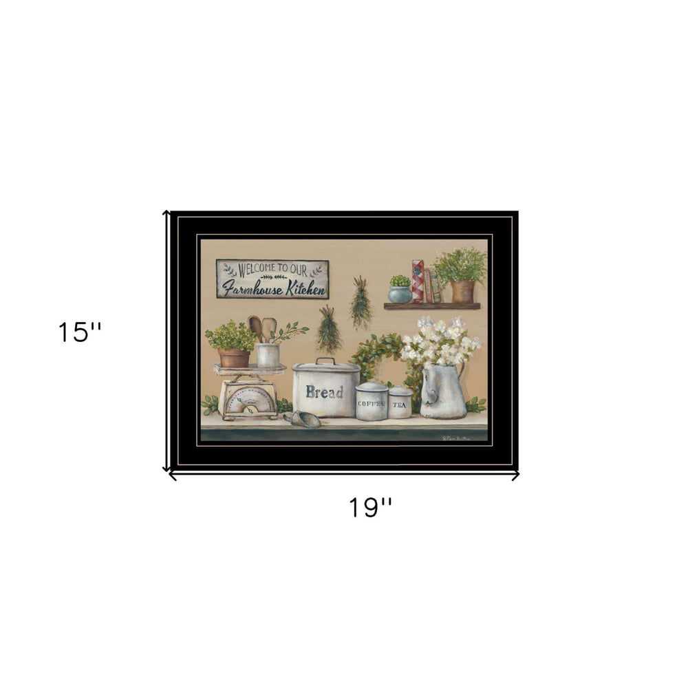 Garden Farmhouse Kitchen Black Framed Print Kitchen Wall Art - Homeroots - Flyclothing LLC