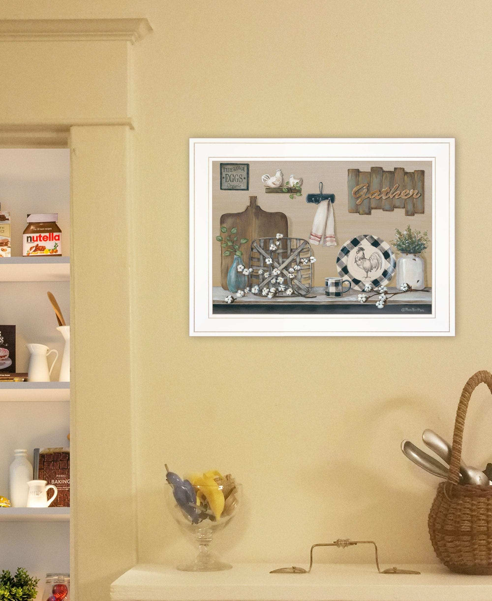 Farmhouse Kitchen White Framed Print Kitchen Wall Art - Homeroots - Flyclothing LLC