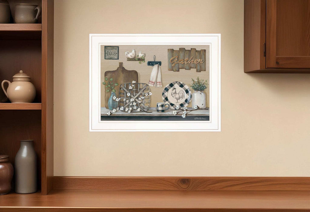 Farmhouse Kitchen White Framed Print Kitchen Wall Art - Homeroots - Flyclothing LLC