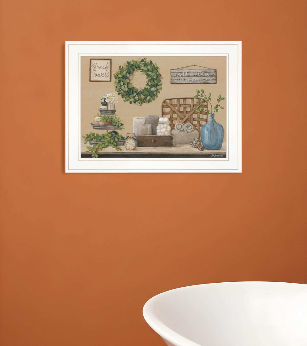 Farmhouse Bath I 2 White Framed Print Bathroom Wall Art - Homeroots - Flyclothing LLC