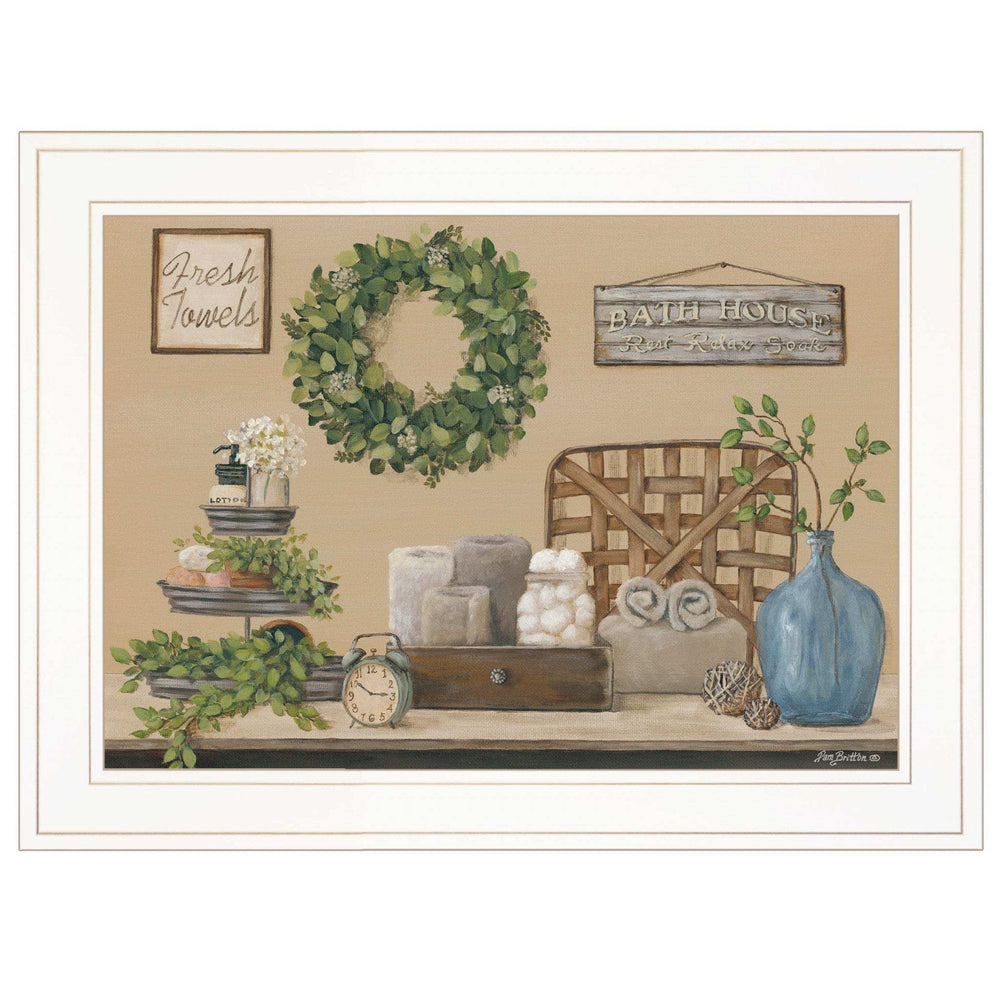 Farmhouse Bath I 2 White Framed Print Bathroom Wall Art - Homeroots - Flyclothing LLC
