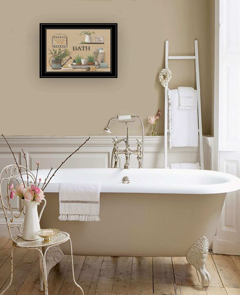 Farmhouse Bath Black Framed Print Bathroom Wall Art - Homeroots - Flyclothing LLC