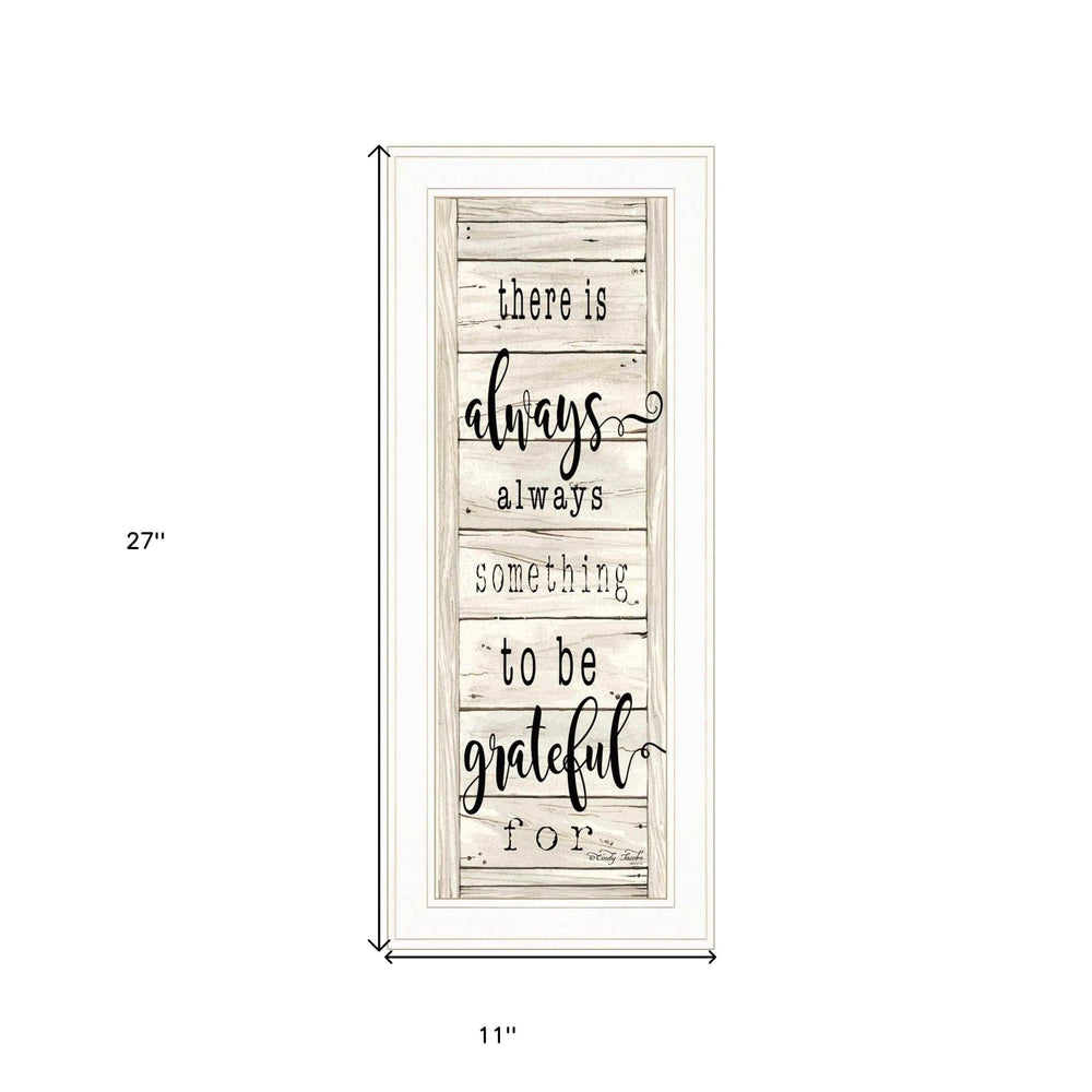 Be Grateful Collection 1 White Framed Print Wall Art - Homeroots - Flyclothing LLC