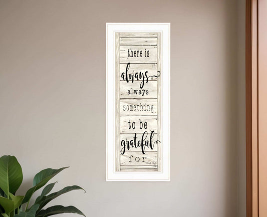 Be Grateful Collection 1 White Framed Print Wall Art - Homeroots - Flyclothing LLC