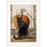 Black Cat 1 White Framed Print Wall Art - Homeroots - Flyclothing LLC
