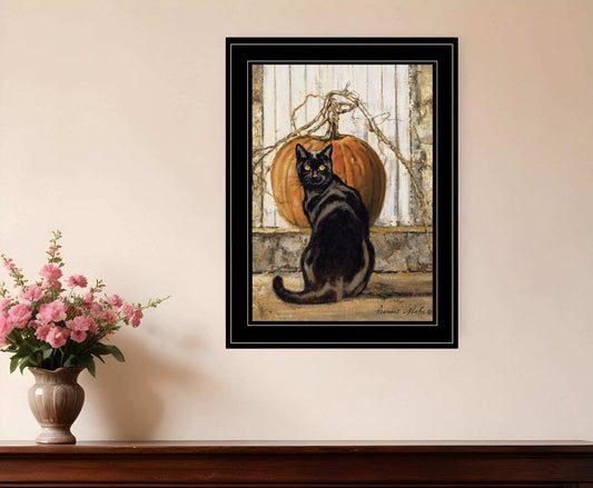 Black Cat 2 Black Framed Print Wall Art - Homeroots - Flyclothing LLC