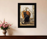 Black Cat 2 Black Framed Print Wall Art - Homeroots - Flyclothing LLC