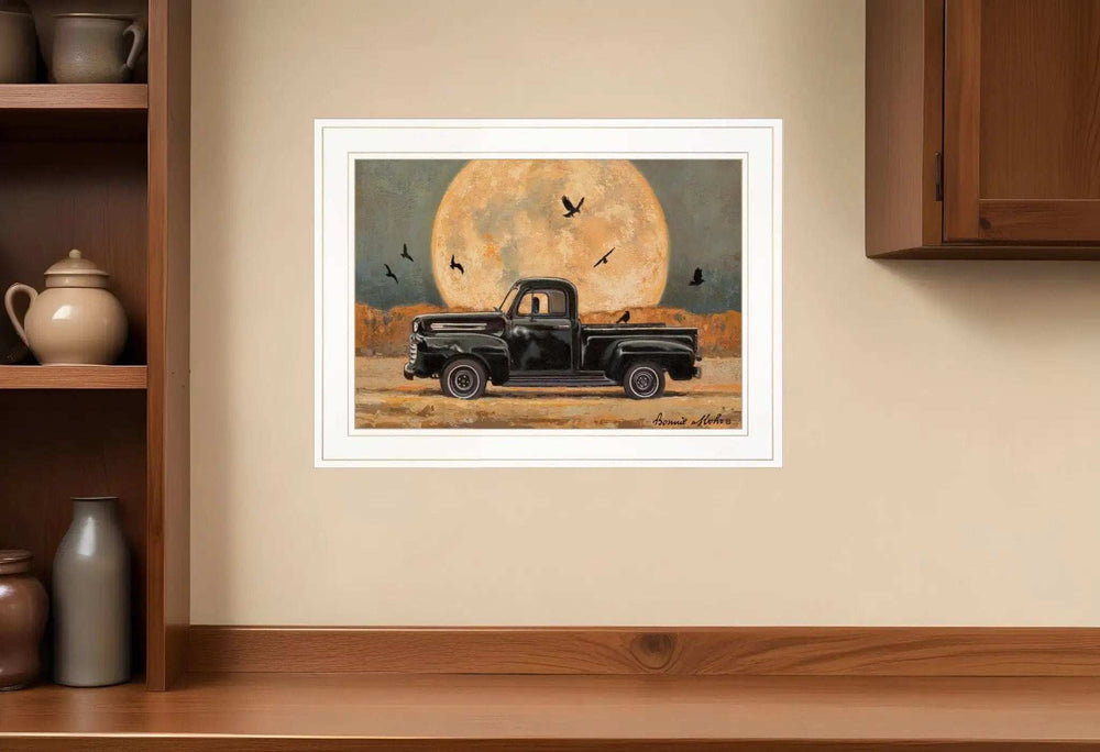 Harvest Moon 3 White Framed Print Kitchen Wall Art - Homeroots - Flyclothing LLC