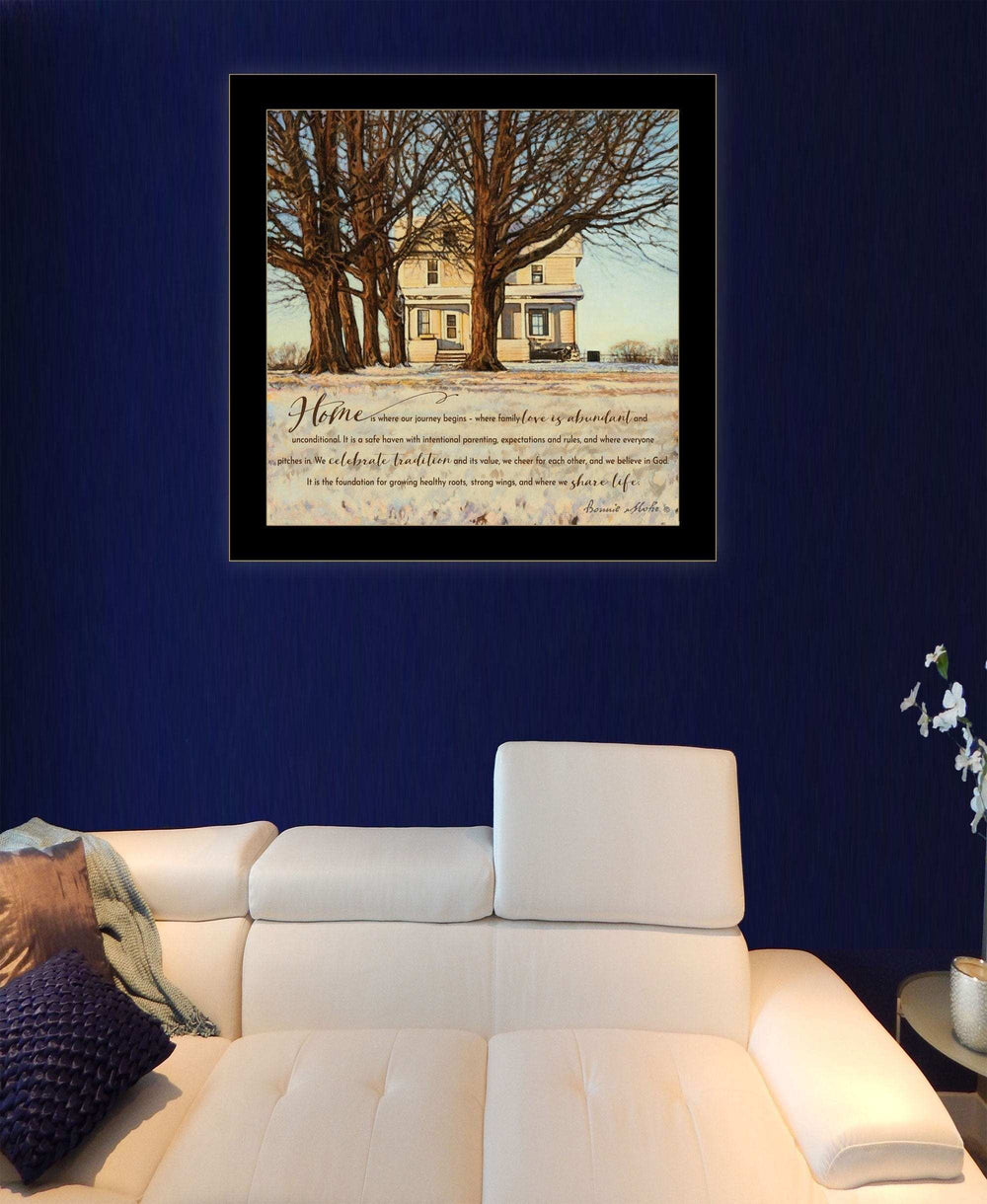 Home 3 Black Framed Print Wall Art - Homeroots - Flyclothing LLC