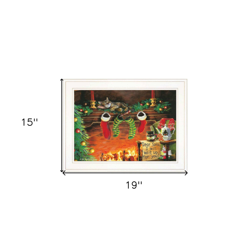 I Will Wait Up 2 White Framed Print Wall Art - Homeroots - Flyclothing LLC