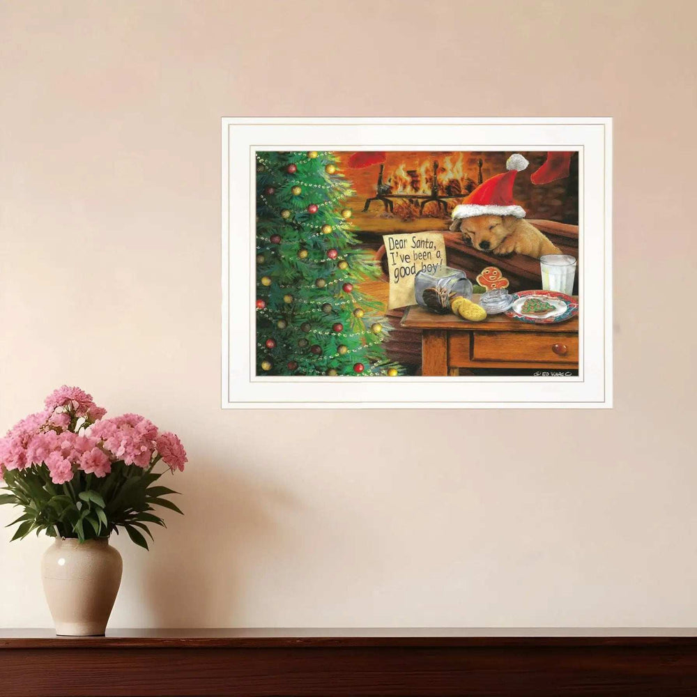 Ive Been A Good Boy 2 White Framed Print Wall Art - Homeroots - Flyclothing LLC