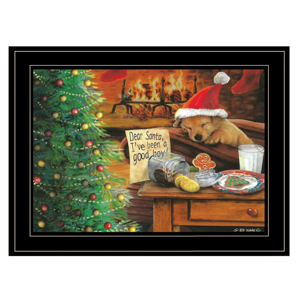 Ive Been A Good Boy 3 Black Framed Print Wall Art - Homeroots - Flyclothing LLC