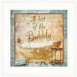 A Bit of Bubbly 1 White Framed Print Bathroom Wall Art - Homeroots - Flyclothing LLC