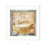 A Bit of Bubbly 1 White Framed Print Bathroom Wall Art - Homeroots - Flyclothing LLC