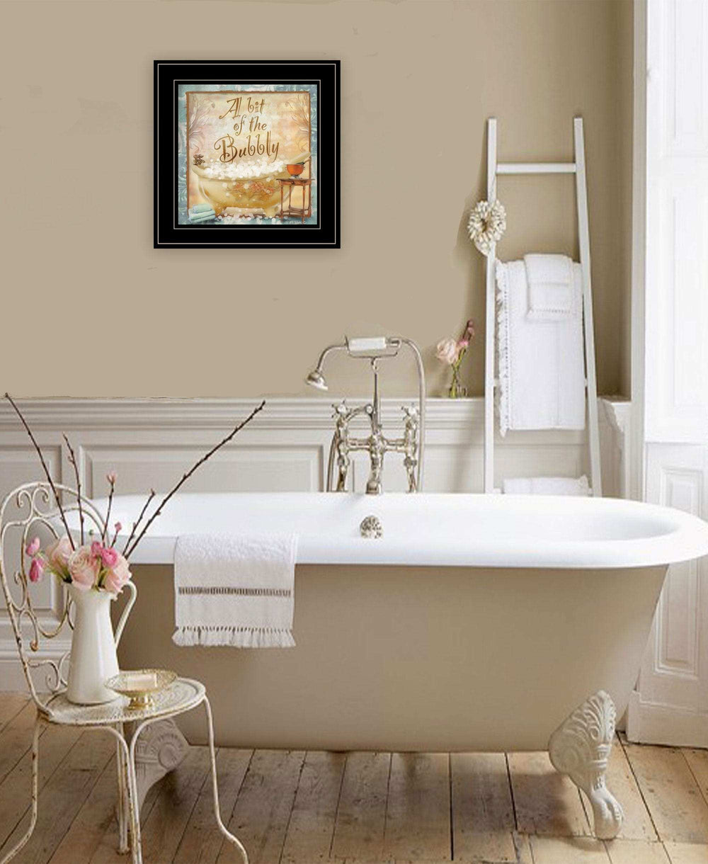 A Bit of Bubbly 2 Black Framed Print Bathroom Wall Art - Homeroots - Flyclothing LLC