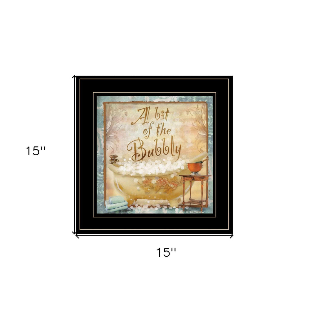A Bit of Bubbly 2 Black Framed Print Bathroom Wall Art - Homeroots - Flyclothing LLC