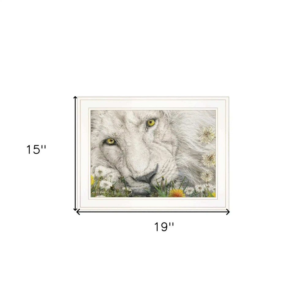 Dandy Lion 2 White Framed Print Wall Art - Homeroots - Flyclothing LLC