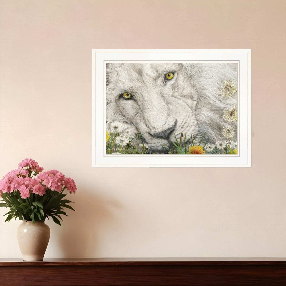 Dandy Lion 2 White Framed Print Wall Art - Homeroots - Flyclothing LLC