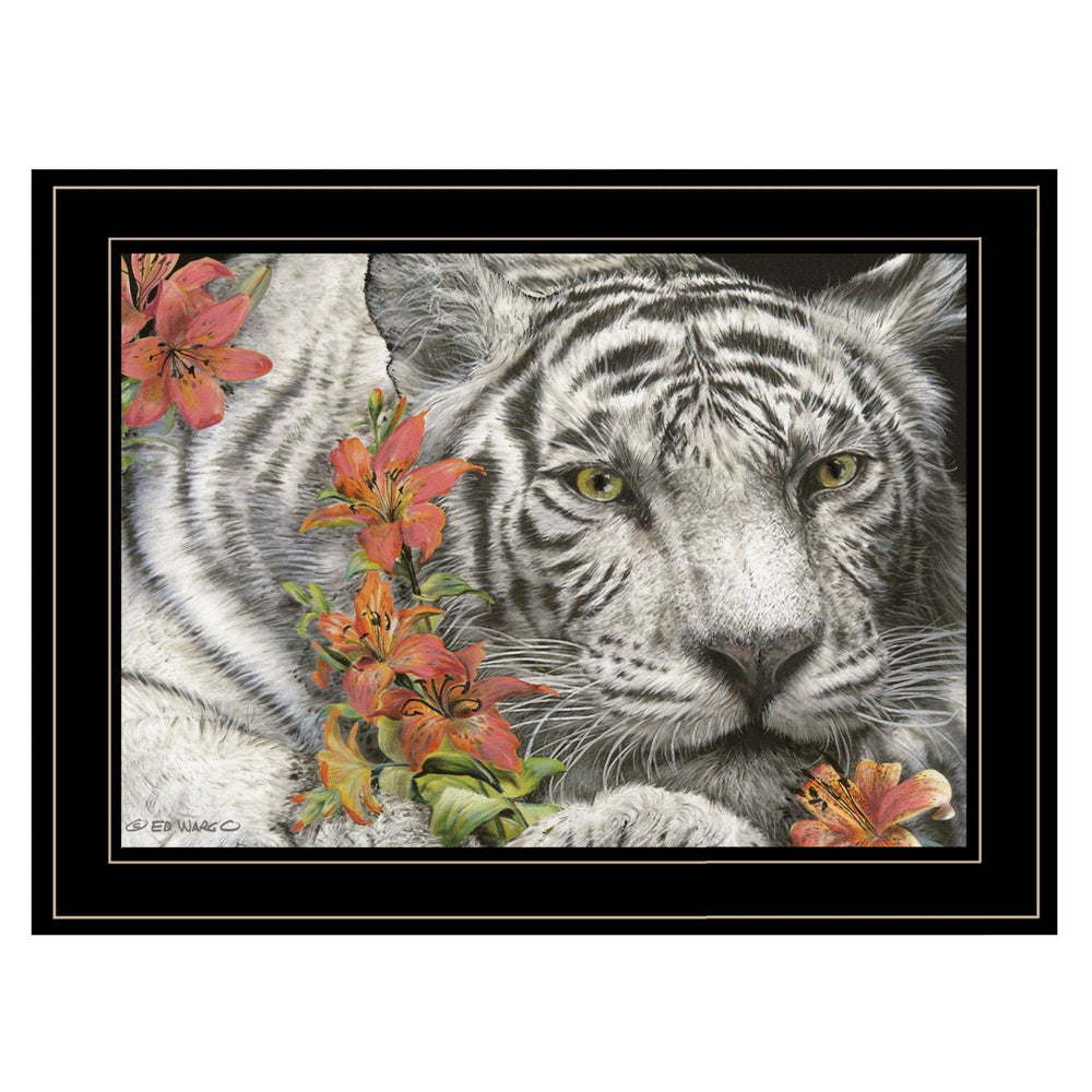 Tiger Lily 3 Black Framed Print Wall Art - Homeroots - Flyclothing LLC