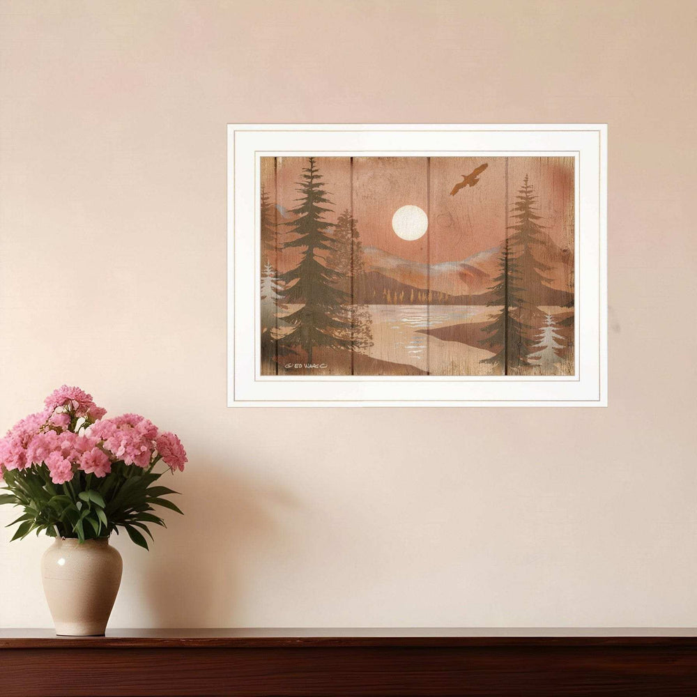 Full Moon II White Framed Print Wall Art - Homeroots - Flyclothing LLC