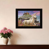 Royal Unicorn 3 Black Framed Print Wall Art - Homeroots - Flyclothing LLC