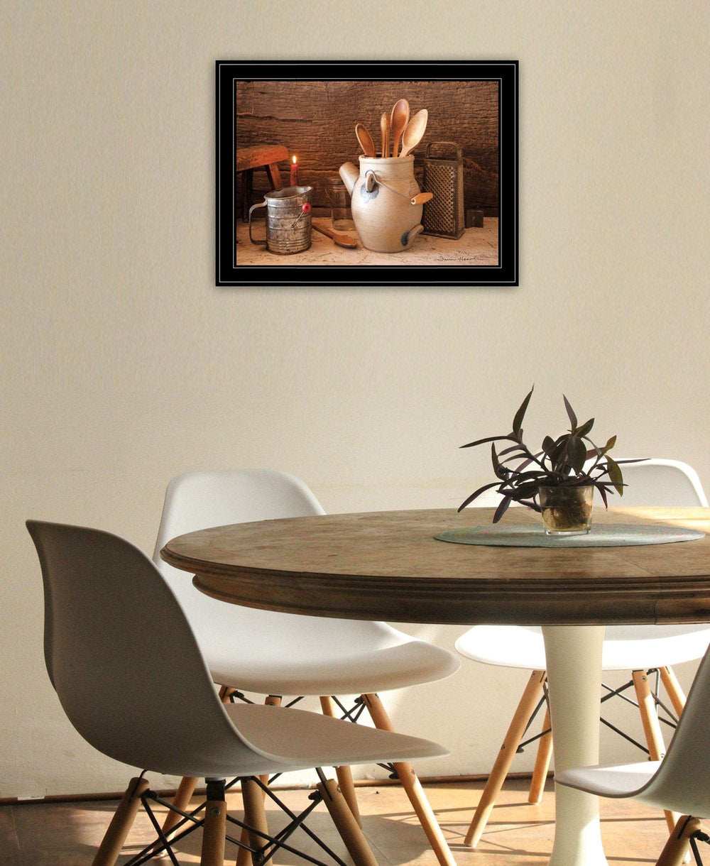 Grandmas Kitchen Tools 3 Black Framed Print Kitchen Wall Art - Homeroots - Flyclothing LLC