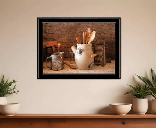 Grandmas Kitchen Tools 3 Black Framed Print Kitchen Wall Art - Homeroots - Flyclothing LLC
